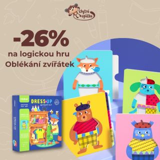 Herní sada MiDeer – Oblékání zvířátek 🐻 Díky 84 kartičkám s úkoly ve třech úrovních obtížnosti si děti procvičí logické...