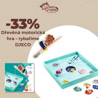 Djeco Rybaření je dřevěná motorická hra na rybaření od značky Djeco, ve které děti pomocí malých magnetických prutů loví...